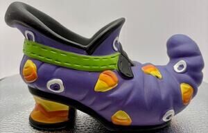 Halloween Shoe Ceramic Hermitage Pottery by Cheryl Schurer - Vintage